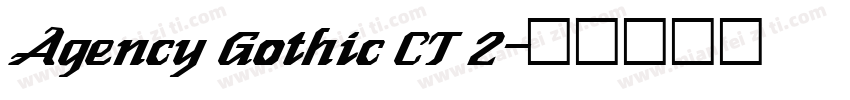 Agency Gothic CT 2字体转换